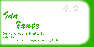 ida hantz business card